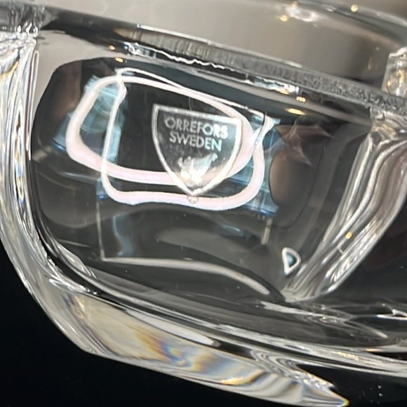 Orrefors Crystal Glass Vintage Heart Trinket Jewelry Dish Bowl - Picture 3 of 7